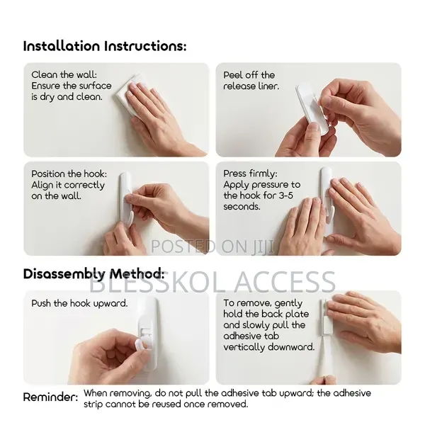Oraimo Hooks Traceless Strong Octahook (8pcs)