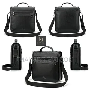 Aollibao Leather Messenger Bag – Black