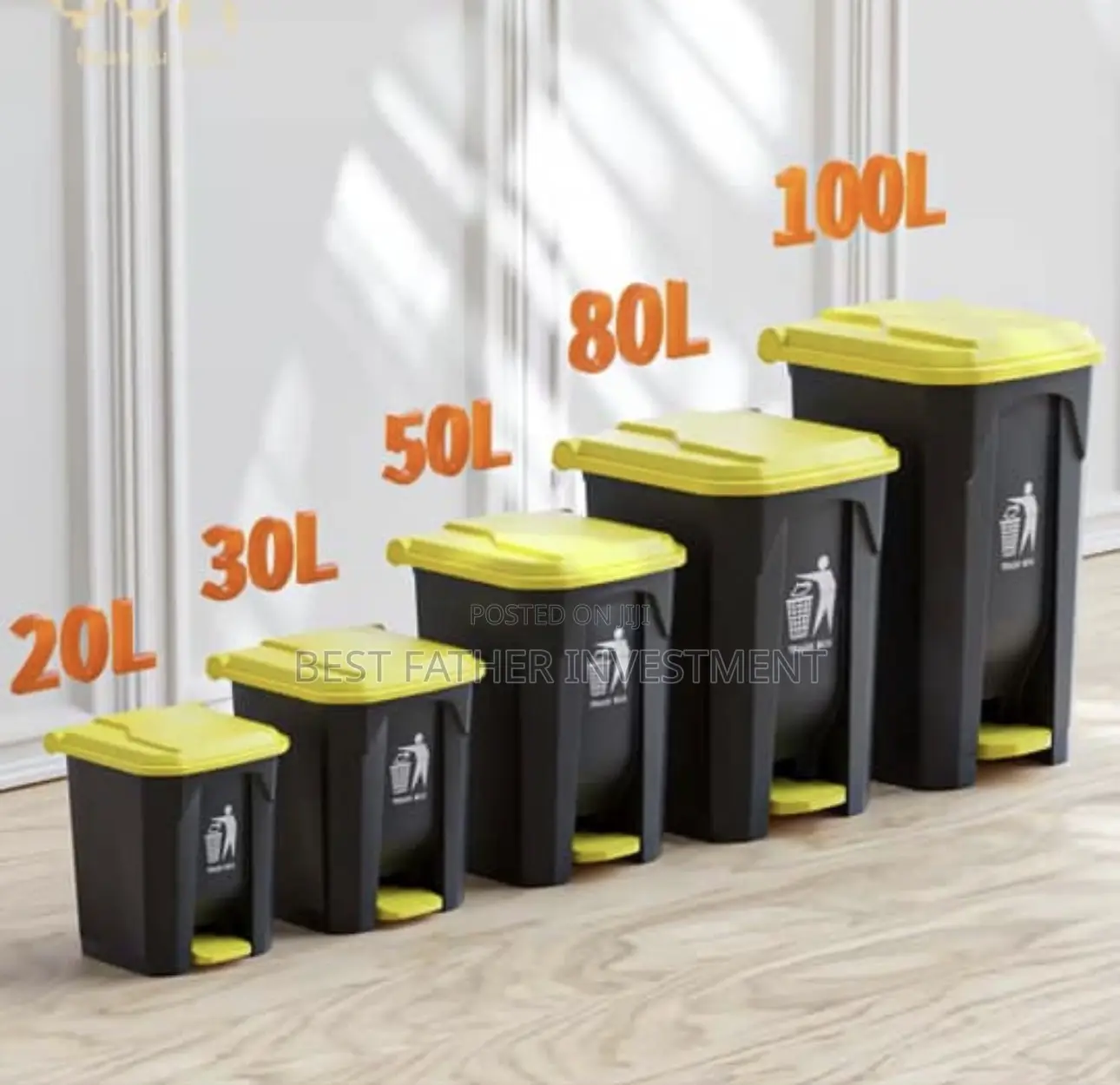 100l Imported Pedal Durable Waste Bin