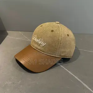 Denim Leather Made Baseball Cap