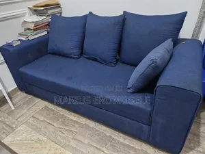 Neatly Used 7-Seater Sofa Set for Sale – Blue Colour
