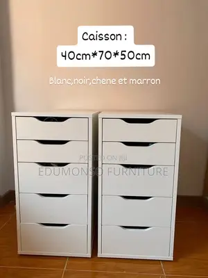5-Layer White Modern Storage Cabinet