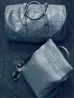 Goyard Duffel Bag and Backpack in Gray Color