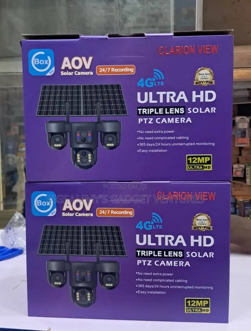 Ubox Triple Lens Solar PTZ 12mp Double Panel Camera