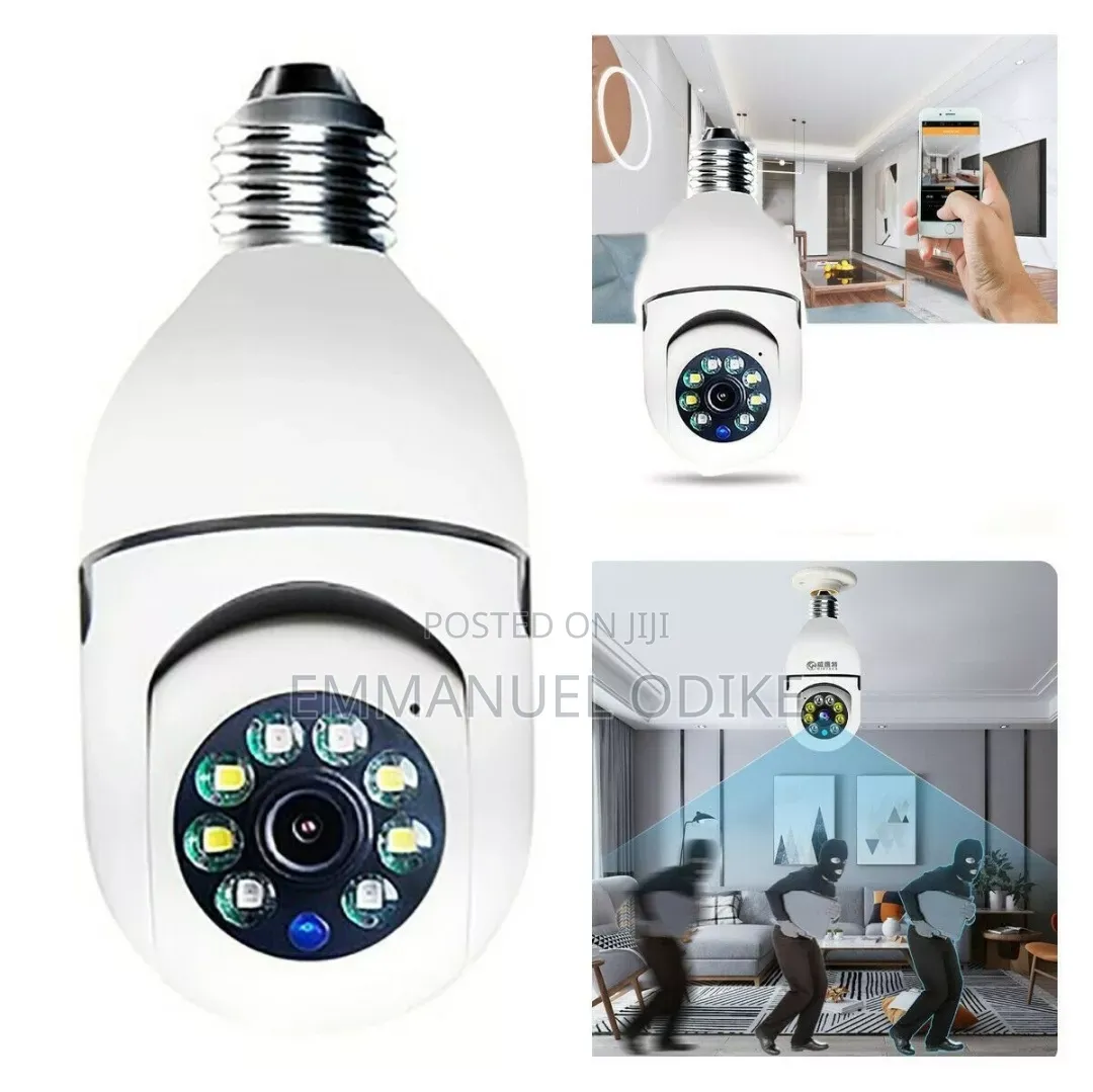 Single Lens Bulb Surveillance Camera (It Uses V380 App )