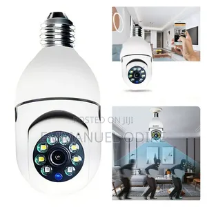 Single Lens Bulb Surveillance Camera (It Uses V380 App )