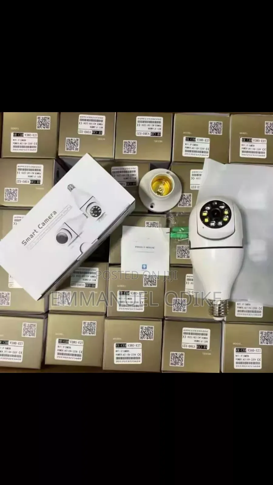 Single Lens Bulb Surveillance Camera (It Uses V380 App )