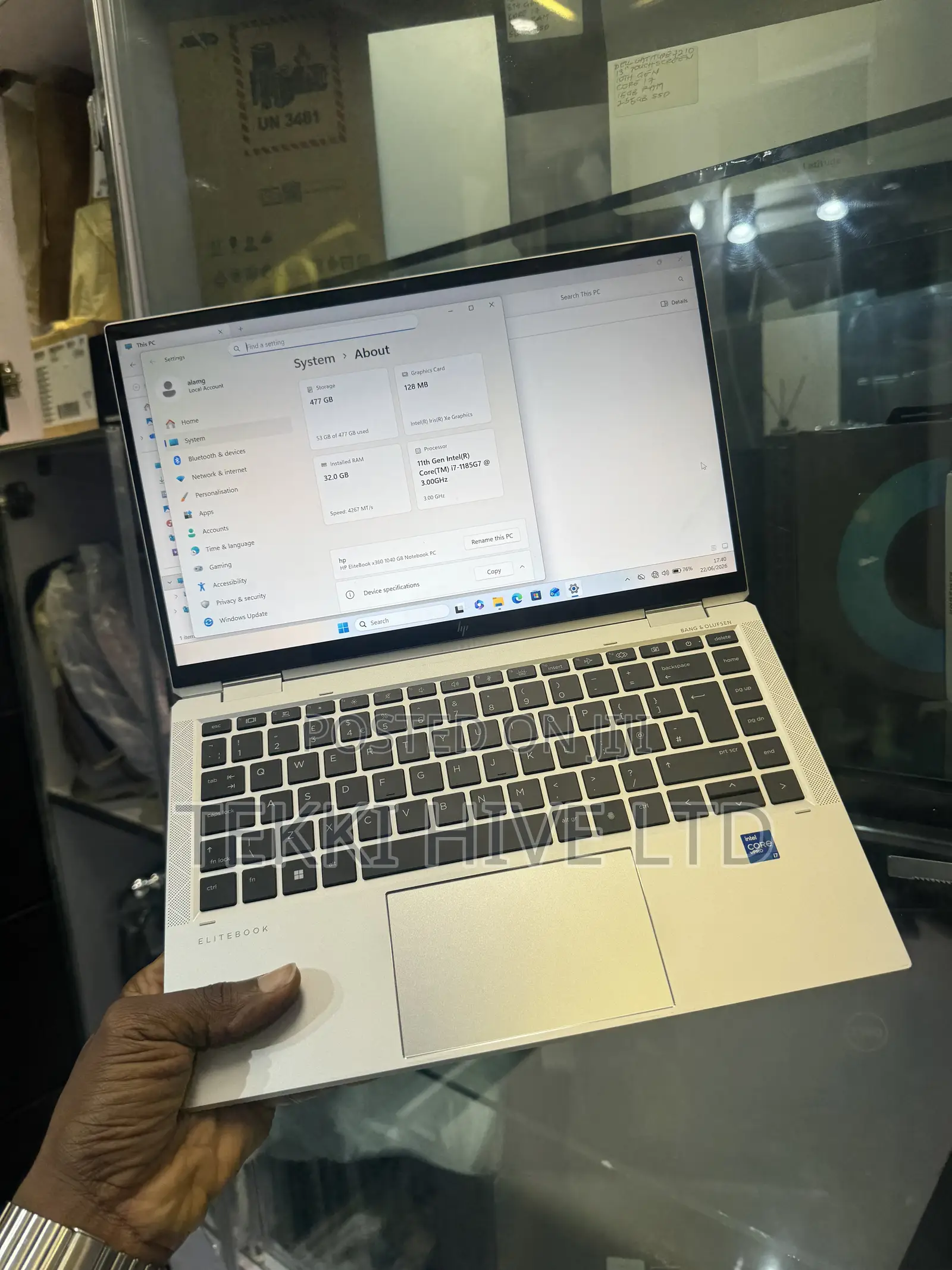 Laptop HP EliteBook 1040 G8 32GB Intel Core i7 SSD 512GB