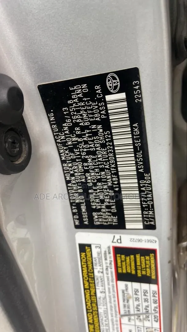 Toyota Camry 2013 Silver