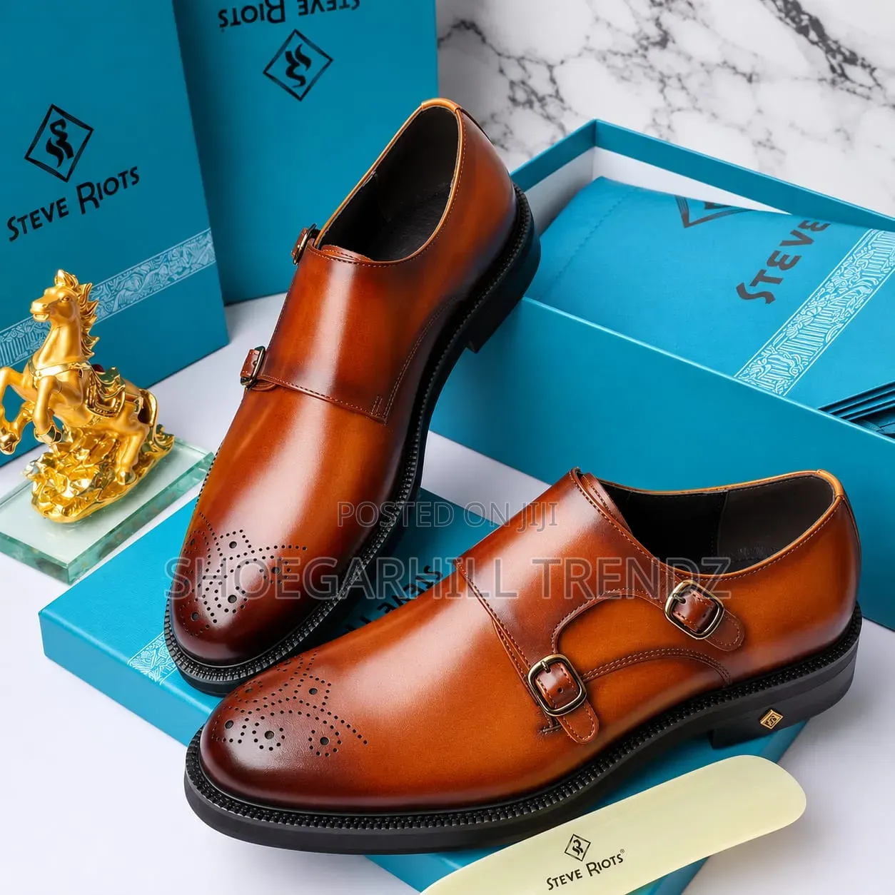Steve Riots Mens Strap Shoes