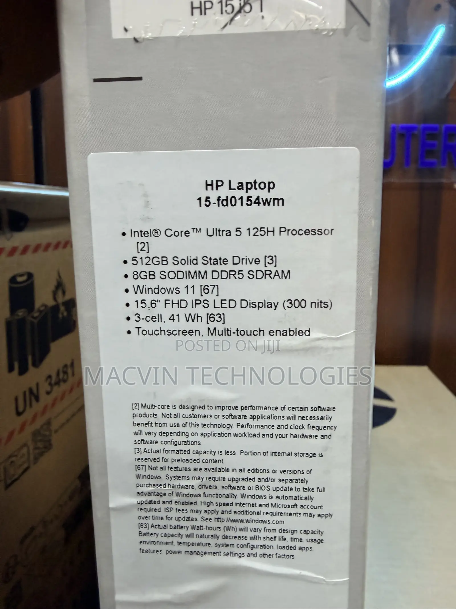 New Laptop HP 15 8GB Intel Core Ultra 5 SSD 512GB