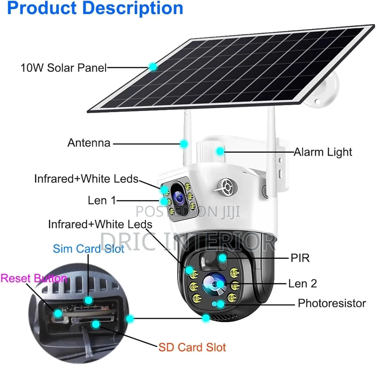 4g Sim Solar Camera 8mp Outdoor Cam