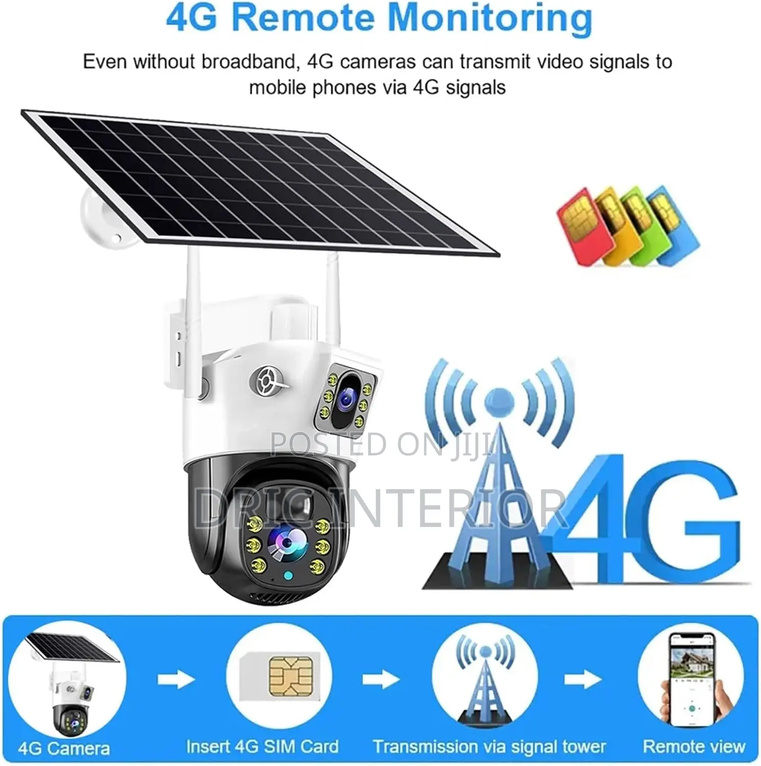 4g Sim Solar Camera 8mp Outdoor Cam