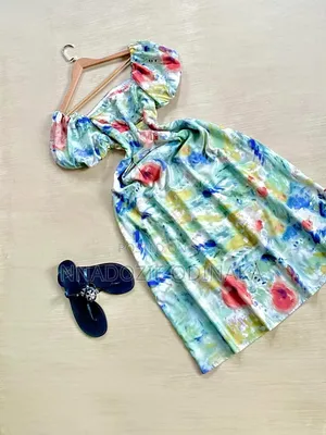 Preloved Off-Shoulder Watercolor Maxi Dress