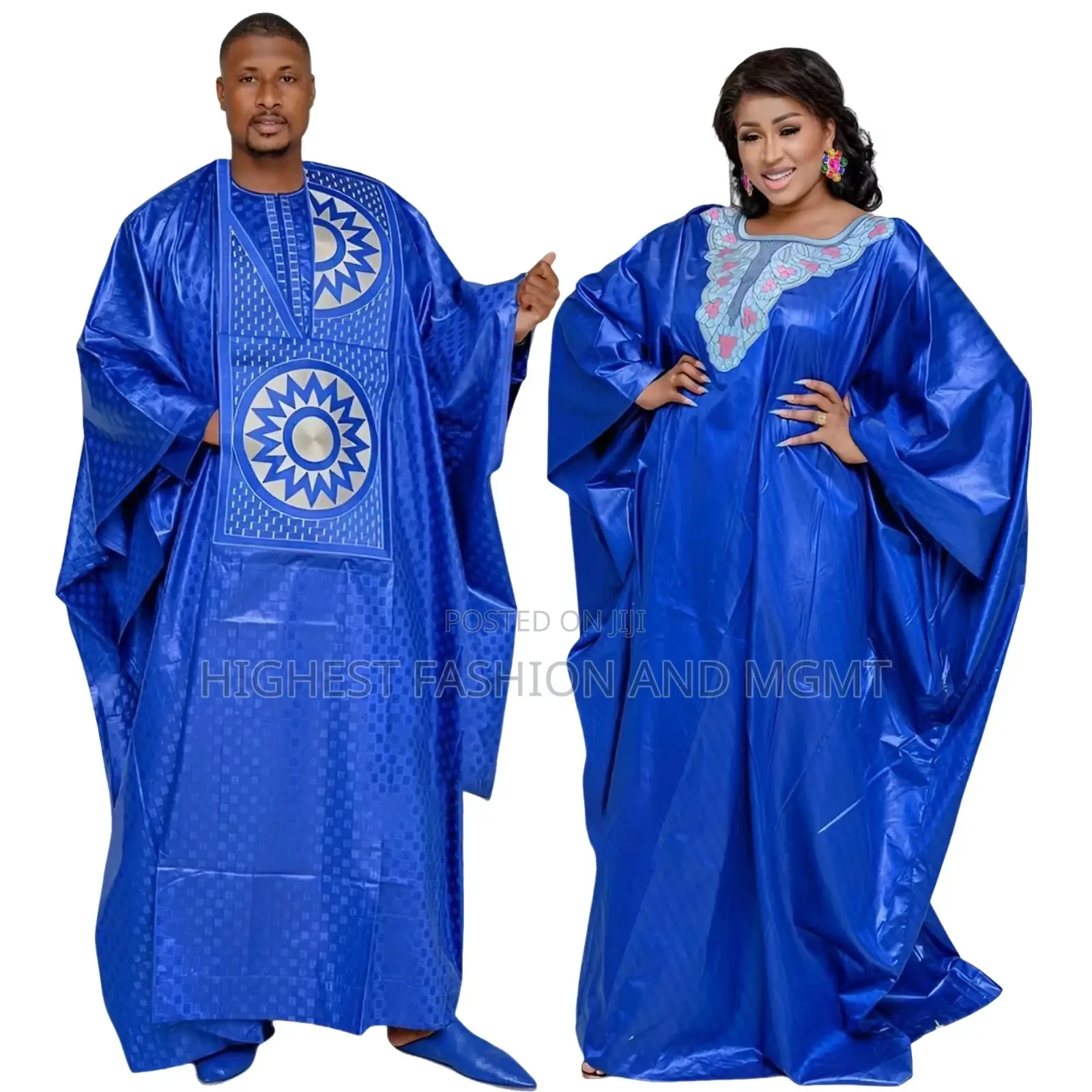 Embroidery Agbada Outfit for Couples