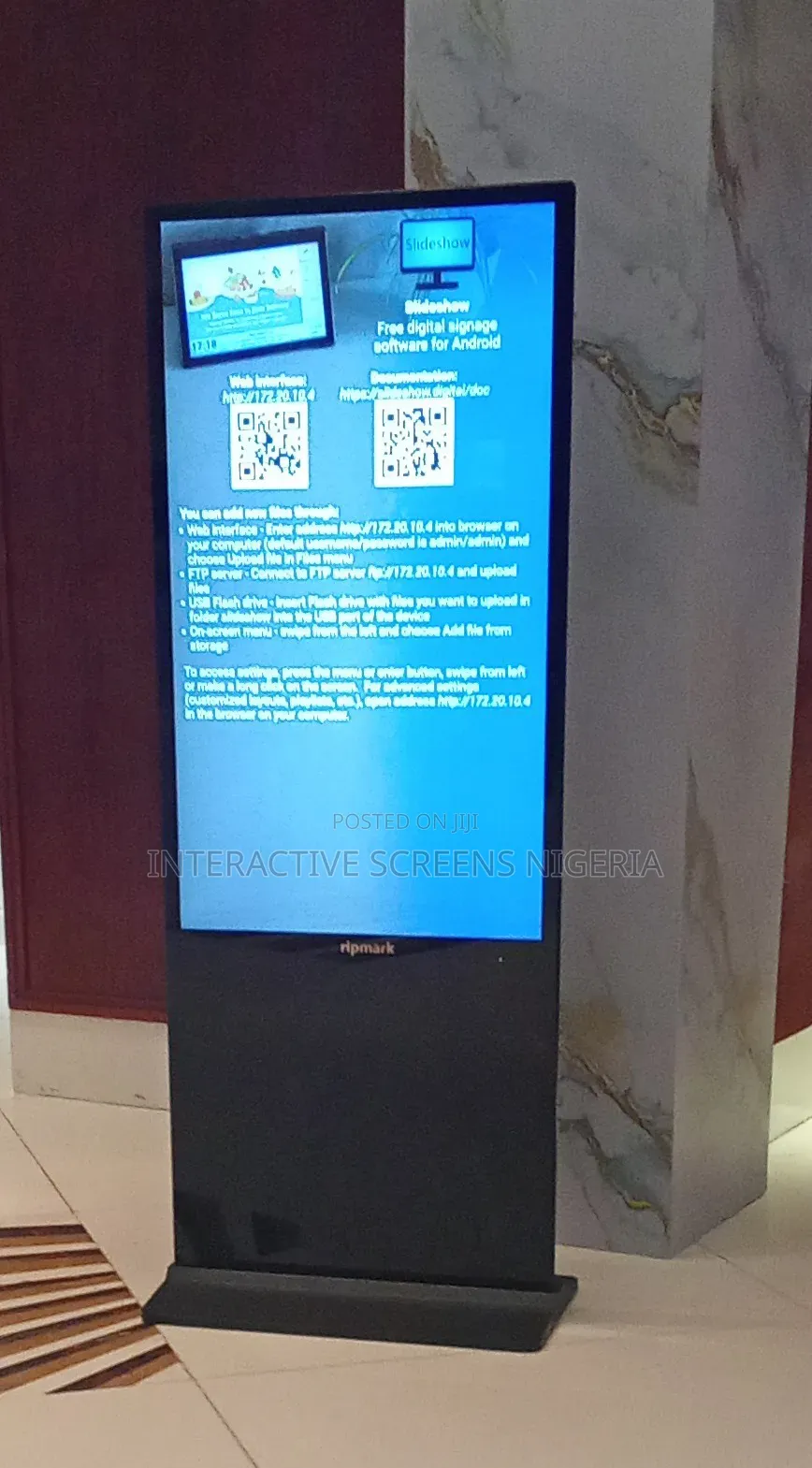 55 Inches Touchscreen
