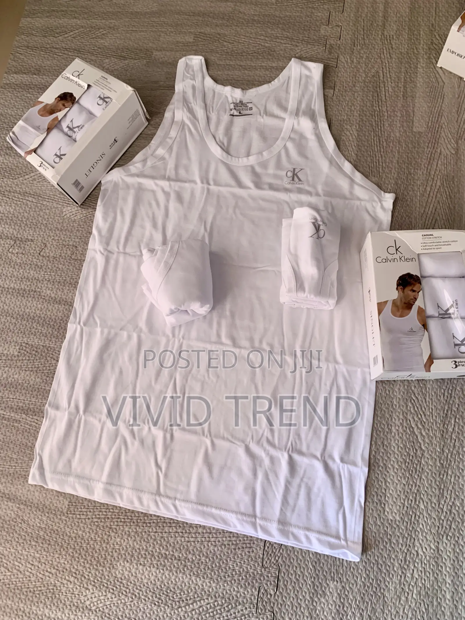 3in1 Calvin Klein White Singlet