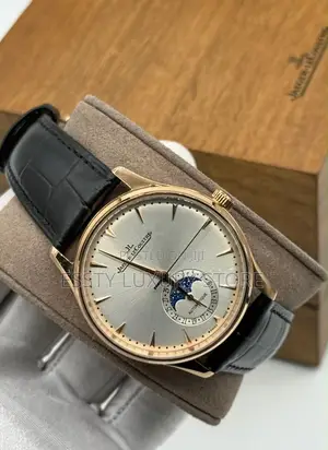 Jaeger-Lecoultre Quality Luxury Men Genuine Leather Wristwatch
