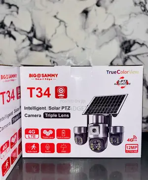 12mp V380 Pro Triple Lens Solar With 3ptz 4g Security Camera