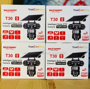 12mp Complete 3lens Solar PTZ 4g Surveillance Camera