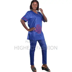 2 PCS Set African Clothing Suit Tops + Pants