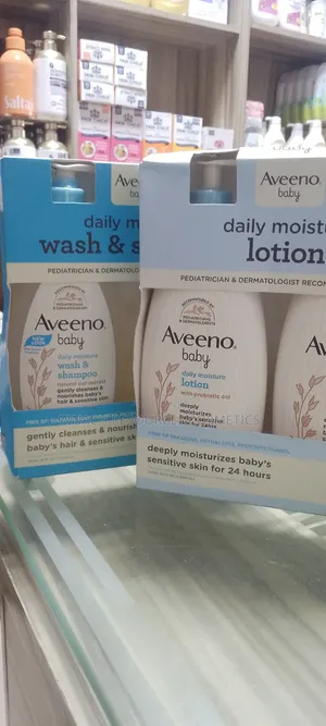 Aveeno Baby Daily Moisture Lotion, Baby Wash Shampoo, 1ps- 18oz