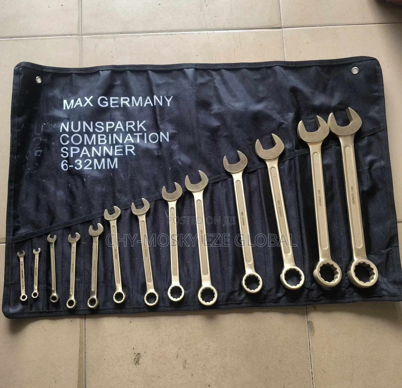 Brass/Non Spark Combination Spanner Set (8mm to 32mm)