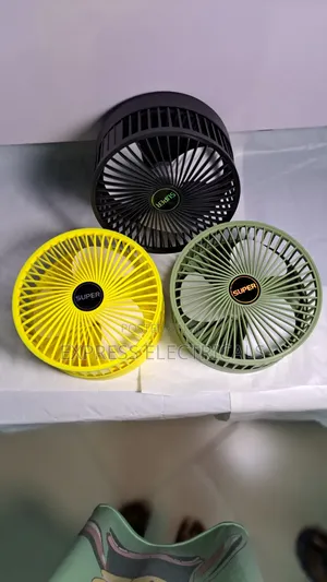 Folding Rechargeable Table Fan With Storage Base, Adjustable Angle