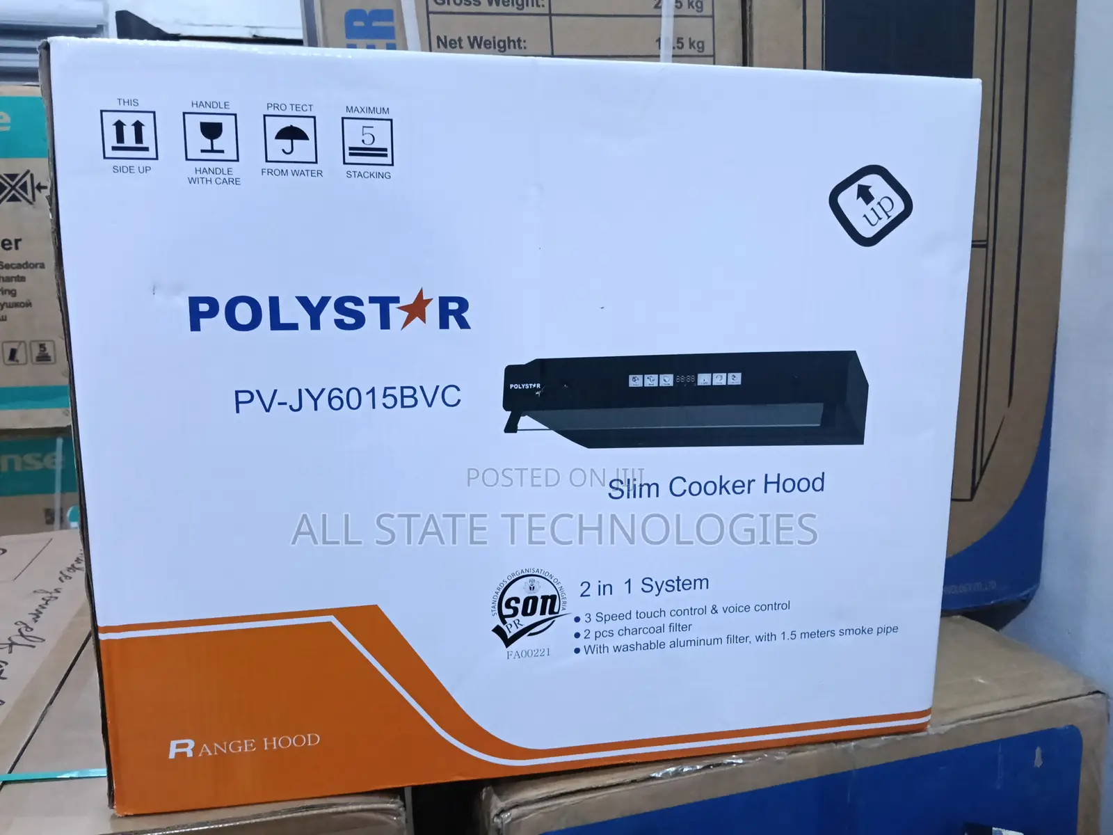 Polystar Cooker Range Hood 60cm Slim Design