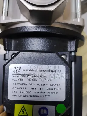 3hp High Pressure Horizontal Multstage Surface Pump.Temperature 70°C