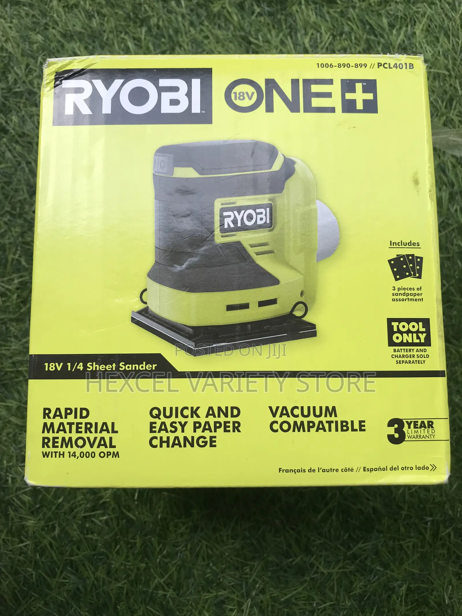 Ryobi One+ 18v Cordless Palm Sander (Tool Only)