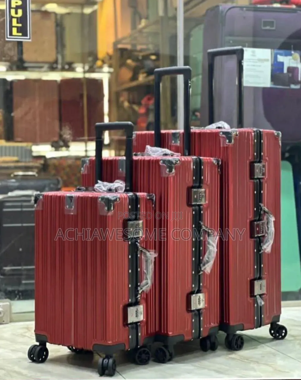 Set of 3 Aluminum Frame Plastic Box