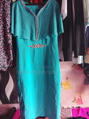 Elegant Teal Ladies' Dress
