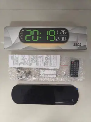 Large Led Digital Wall Clock With Remote