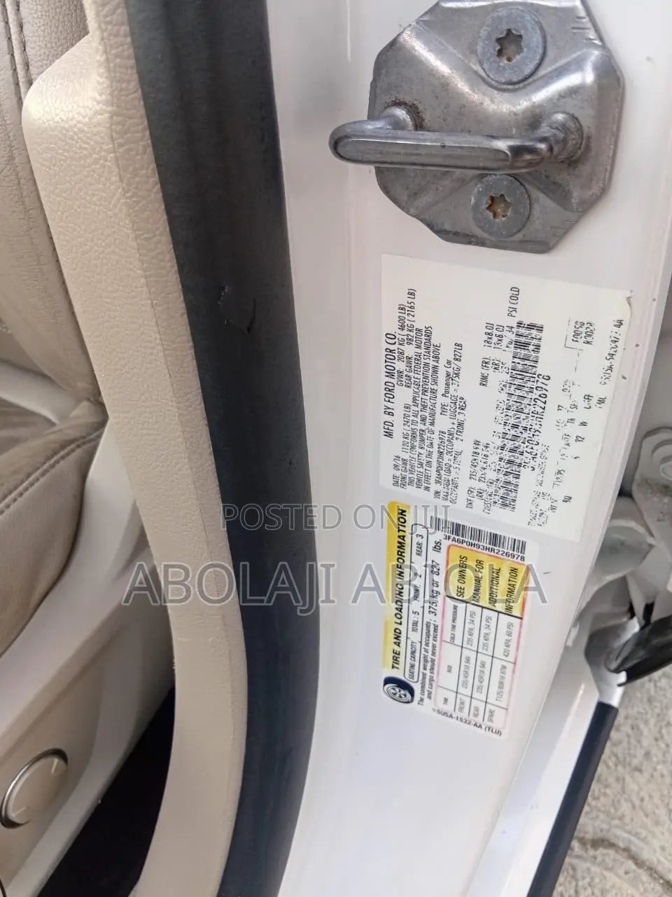 Ford Fusion 2017 White