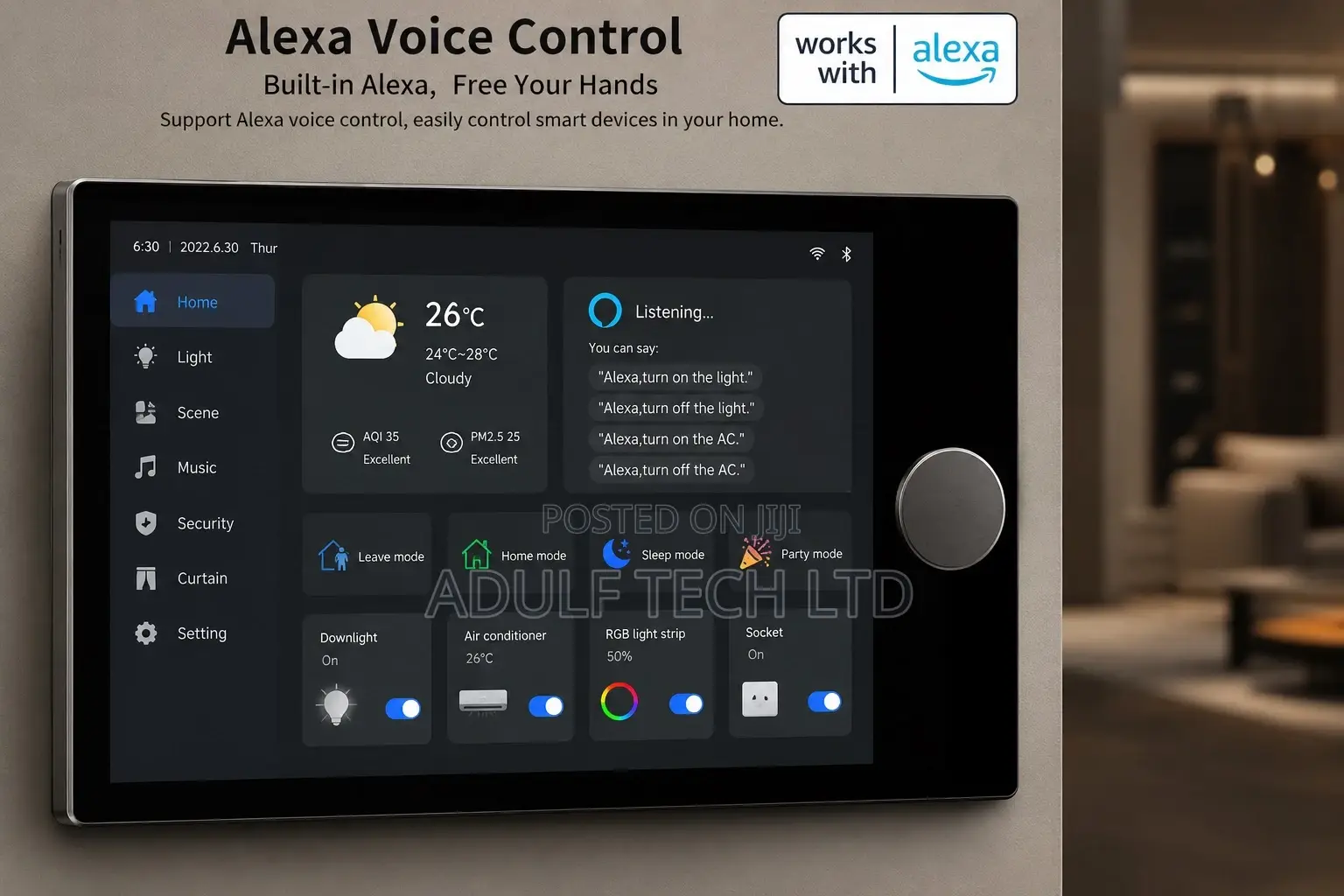 Tuya 8” Touch Control Panel Wi-Fi | Zigbee Gateway | Smart Home Hub