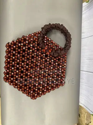 Beaded Hexagonal-Shaped Bag