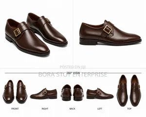 Original Borastot Leather Single Monk Strap Shoe