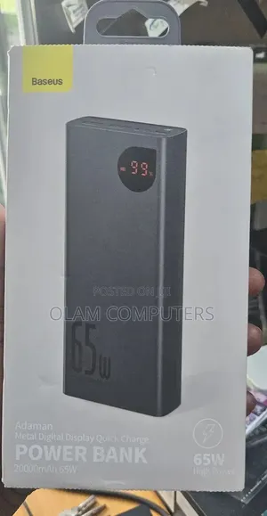 Baseus Adaman Metal Digital Power Bank 20000mah 65w