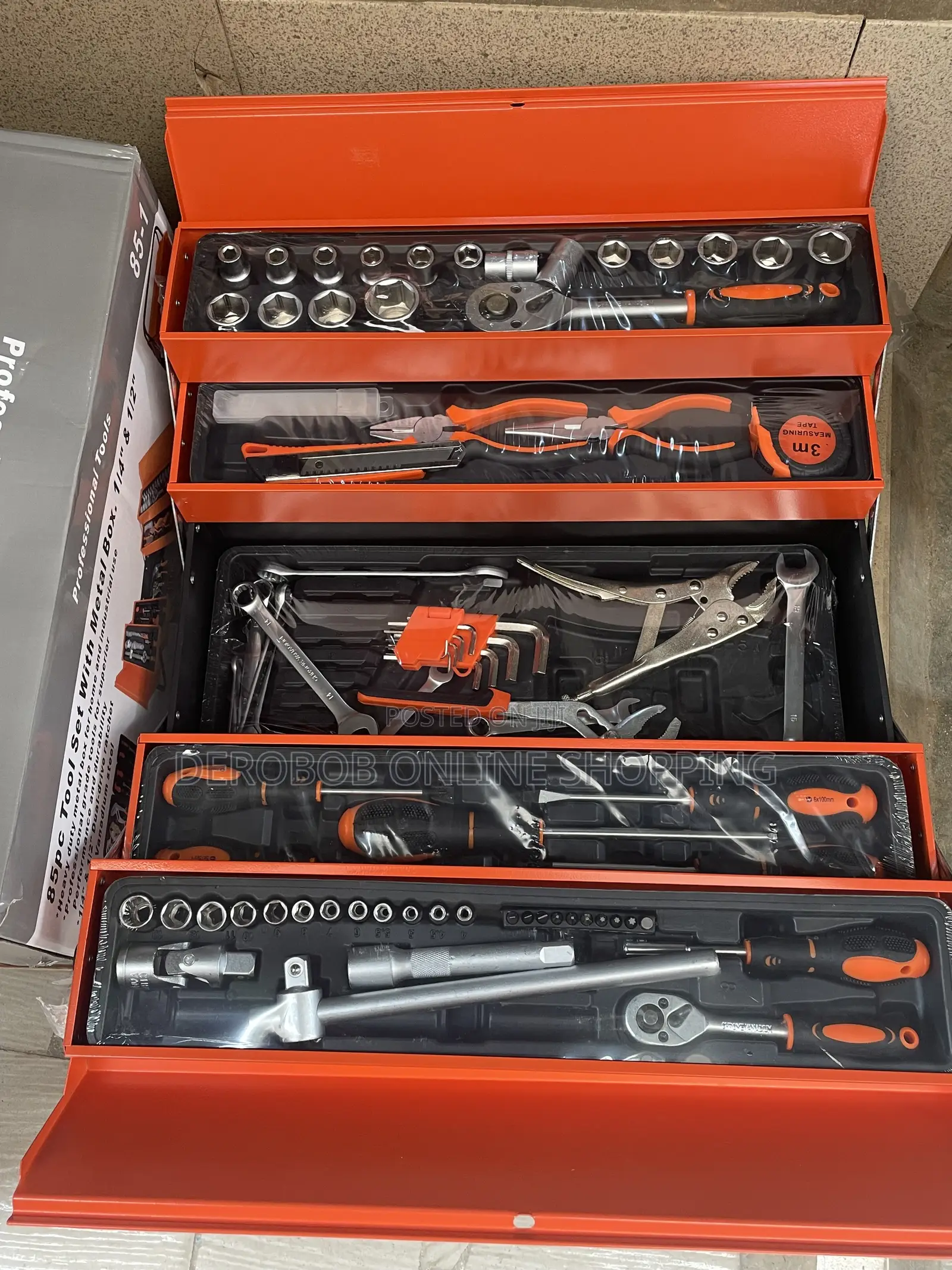 Professional Machine Tolls Set With Cantilever Tools Box
