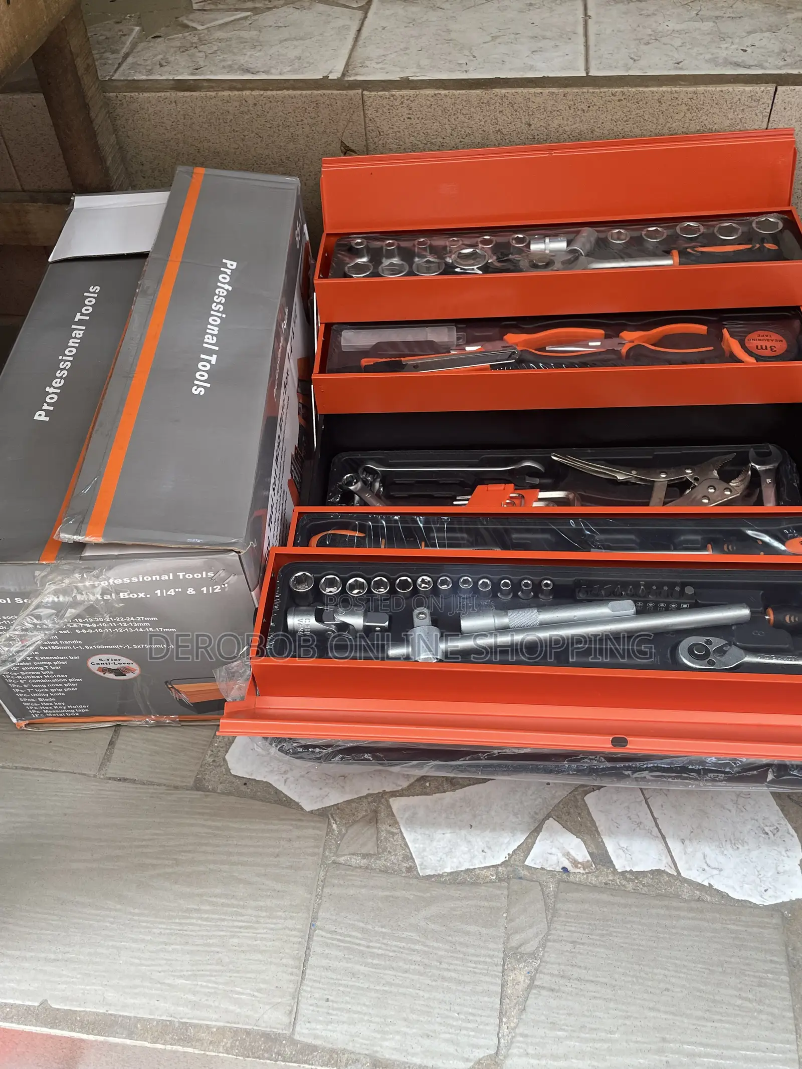 Professional Machine Tolls Set With Cantilever Tools Box