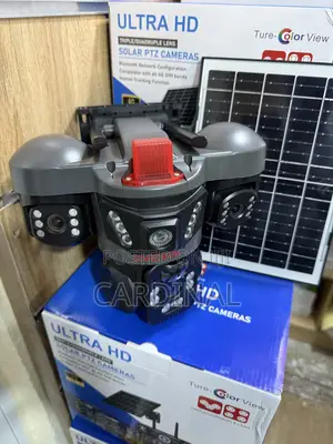 3 Lens PTZ Solar CCTV Camera