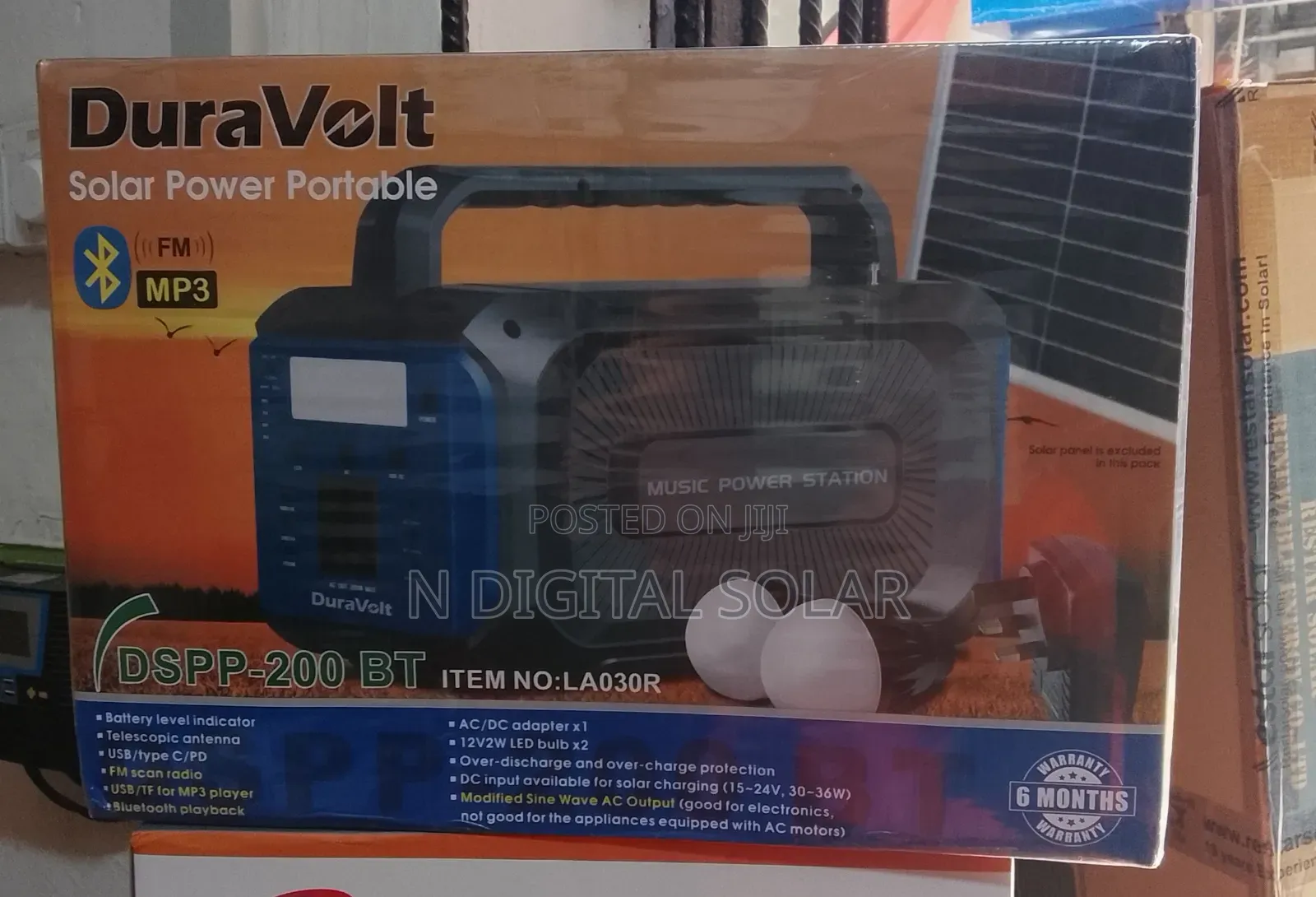 Duravolt Solar Power Portable Generator 200w