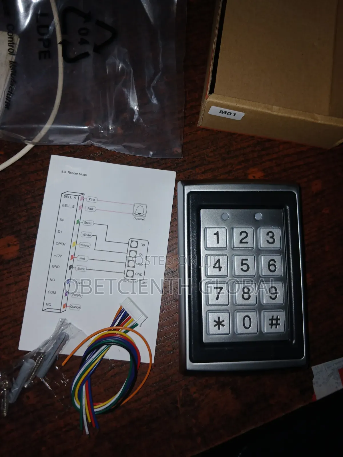 Standalone/Wiegand Metal Access Control Card and Code Reader