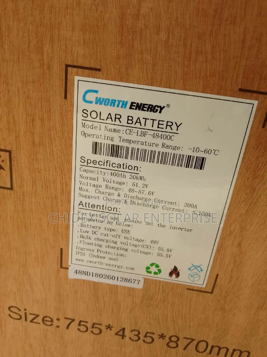 Cworth Lithium Ion Battery