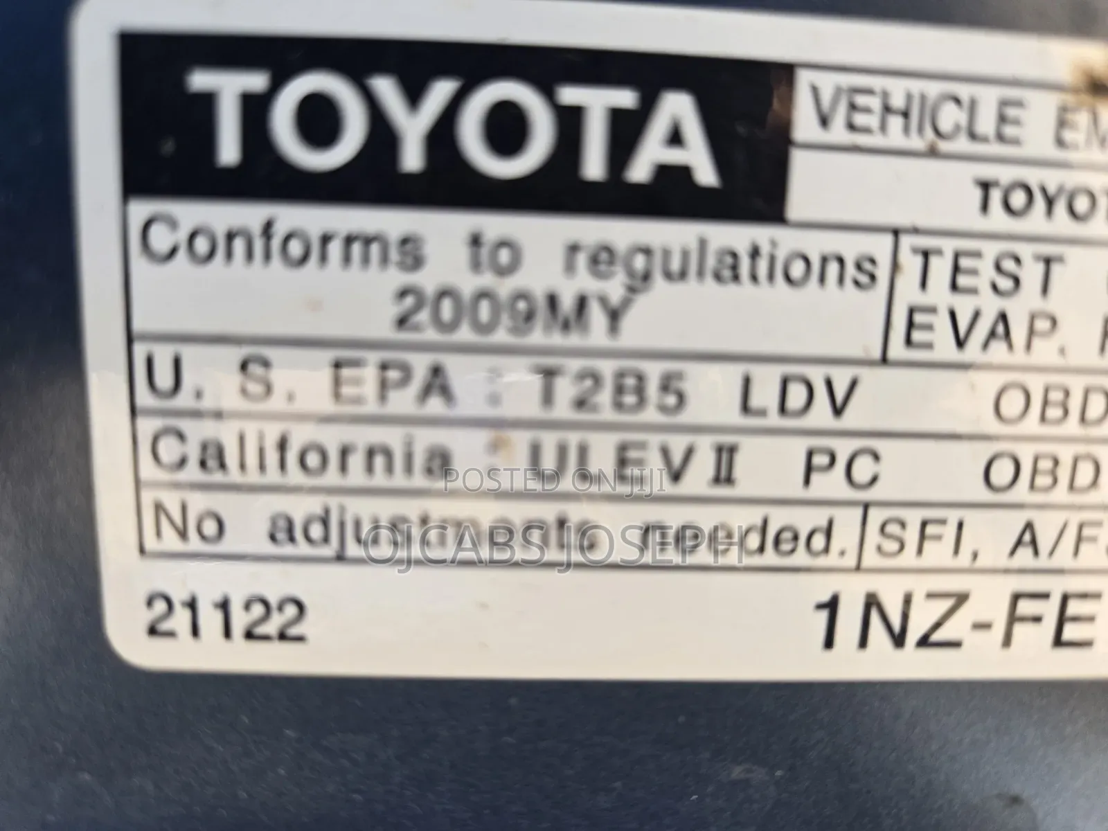 Toyota Yaris 2009 Blue