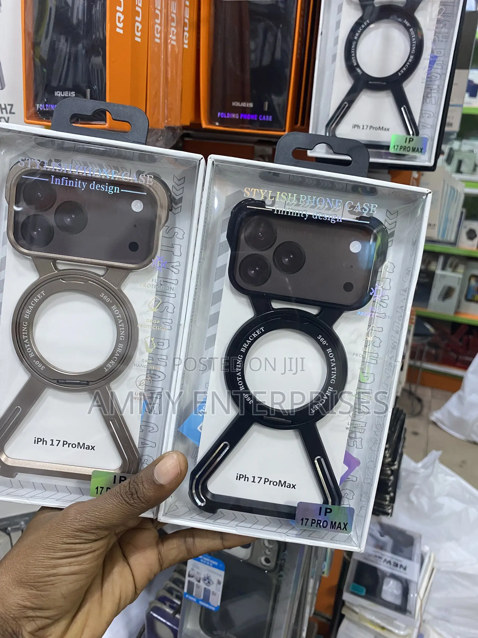iPhone 17 Pro Max Infinity Design Magnetic Ring Case