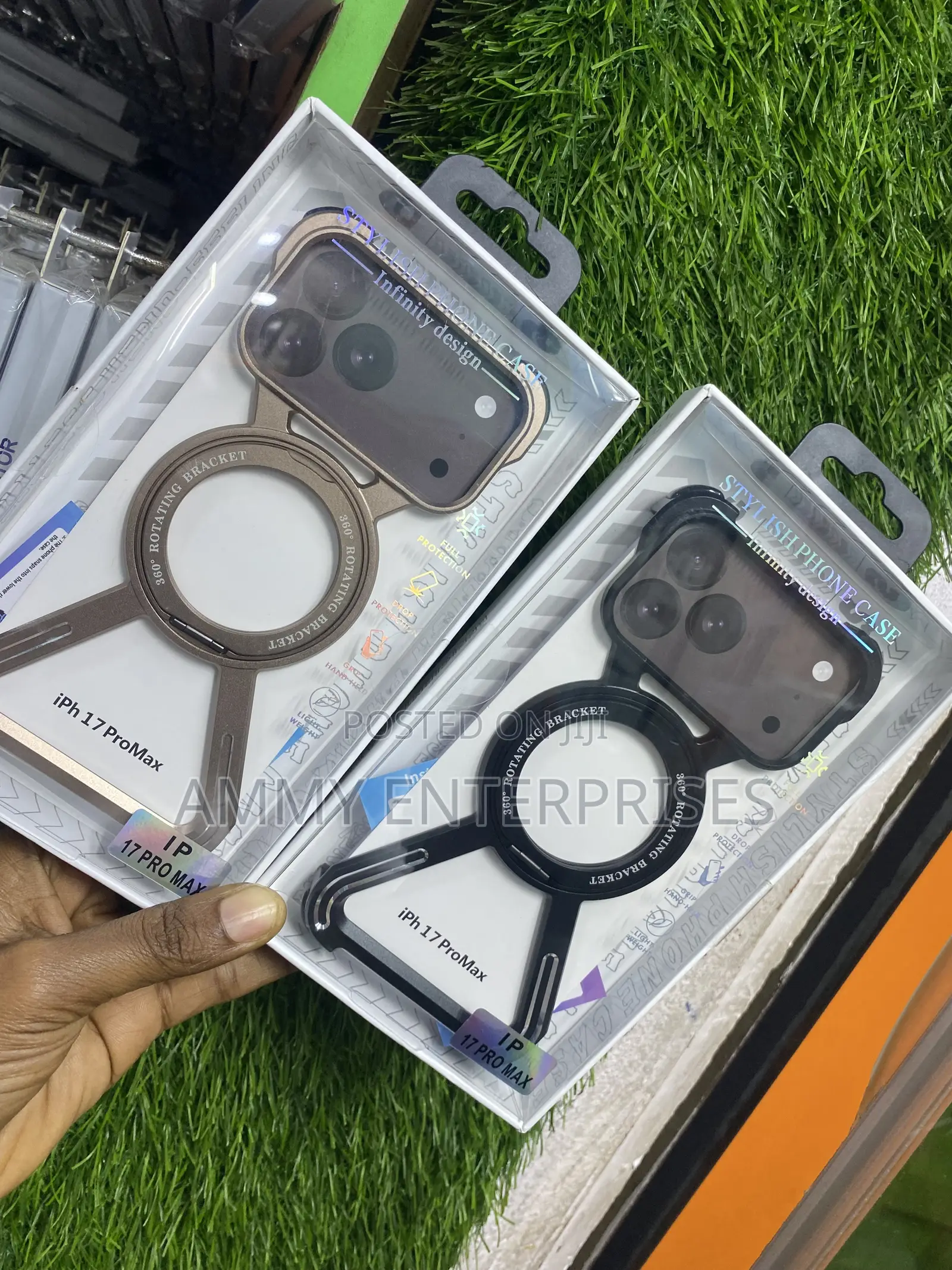 iPhone 17 Pro Max Infinity Design Magnetic Ring Case