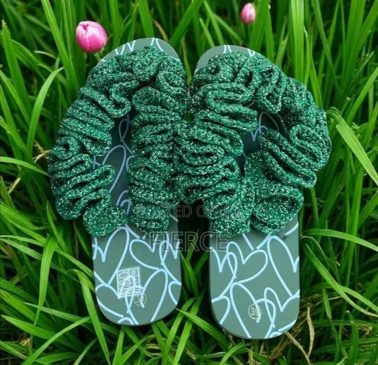 Crochet Ruffle Slippers