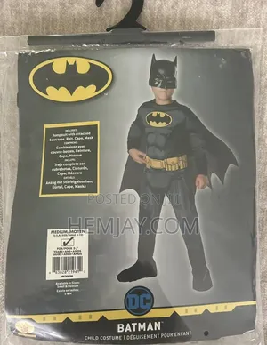 Batman Constume for Children. (Available for All Ages)